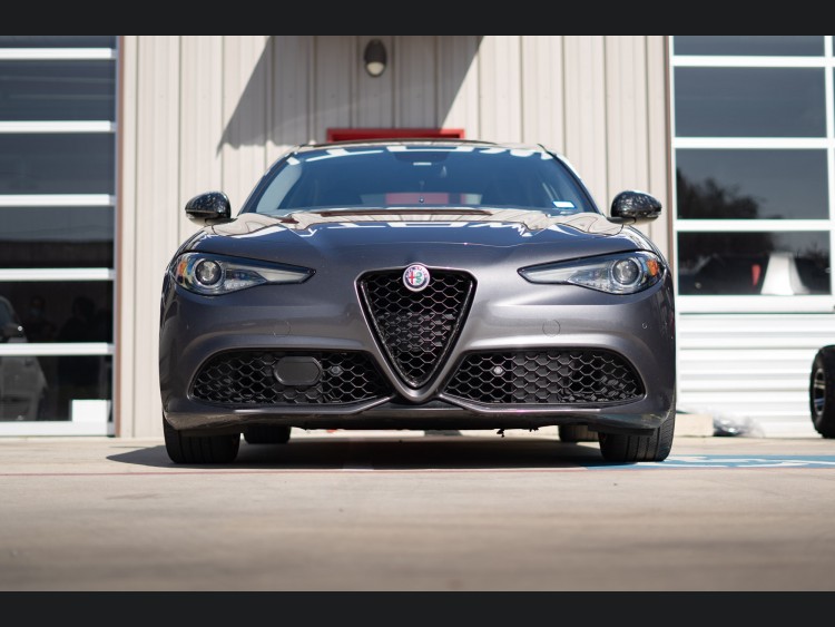 Alfa Romeo Giulia Front V Shield Grill Frame Carbon Fiber Feroce